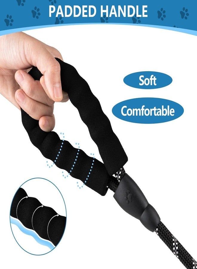 FEXONXA طوق كلاب شديد التحمل من فيكسونكسا بطول 5 أقدام - مقبض مبطن وحبل تسلق عاكس للكلاب المتوسطة والكبيرة - مشبك معدني متين، دوار مانع للتشابك، آمن للمشي الليلي - Image 2